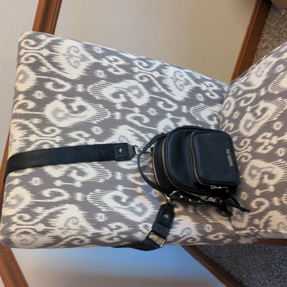 Madden NYC Black Mini Backpack Purse – Vegan Leather Logo Strap Crossbody - Picture 14 of 14